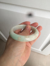 Load image into Gallery viewer, 55.6mm 100% natural certified sunny green/white jadeite jade bangle W81-3323
