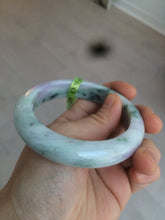 Load image into Gallery viewer, 57.7mm certified type A 100% Natural green/white/purple Jadeite Jade bangle AC44-6203
