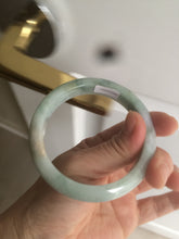 Load image into Gallery viewer, 56.6mm Certified type A 100% Natural sunny green purple Jadeite Jade bangle N95-0465
