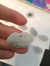 Load image into Gallery viewer, 100% Natural green/white Jadeite Jade healthy and longevity lock pendant AQ49
