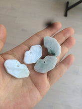 Load image into Gallery viewer, 100% Natural green/white Jadeite Jade healthy and longevity lock pendant AQ49
