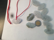 Load image into Gallery viewer, 100% Natural green/white Jadeite Jade healthy and longevity lock pendant AQ49
