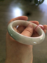 Load image into Gallery viewer, 56mm certified 100% natural Type green/white jadeite jade bangle A39-1623
