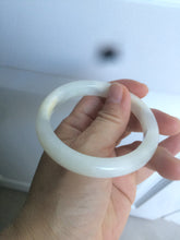 Load image into Gallery viewer, 54.4mm certified 100% Natural white/beige nephrite Jade bangle HE48-7870
