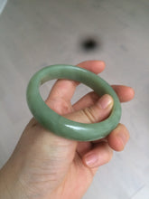 Load image into Gallery viewer, 55.5mm certified 100% Natural green/yellow nephrite Jade bangle HE17-8450
