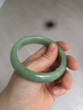 Load image into Gallery viewer, 55.5mm certified 100% Natural green/yellow nephrite Jade bangle HE17-8450
