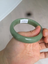 Load image into Gallery viewer, 55.5mm certified 100% Natural green/yellow nephrite Jade bangle HE17-8450
