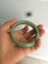 Load image into Gallery viewer, 55.5mm certified 100% Natural green/yellow nephrite Jade bangle HE17-8450
