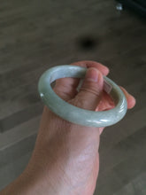 Load image into Gallery viewer, 54.4mm Certified Type A 100% Natural white/light green Jadeite Jade bangle AF61-9774
