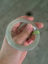 Load image into Gallery viewer, 52.5mm certified Type A 100% Natural icy green super thin Jadeite bangle N62-0415
