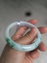 Load image into Gallery viewer, 53.6mm certified 100% natural Type A sunny green purple white jadeite jade bangle AS21-4141
