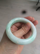 Load image into Gallery viewer, 52.5mm Certified Type A 100% Natural sunny green/white Jadeite Jade bangle R84-1548
