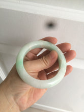 Load image into Gallery viewer, 52.5mm Certified Type A 100% Natural sunny green/white Jadeite Jade bangle R84-1548
