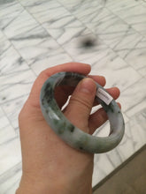 Load image into Gallery viewer, 55.3mm certified Type A 100% Natural dark green/purple Jadeite Jade bangle AC57-5788
