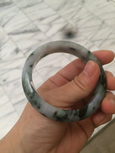Load image into Gallery viewer, 55.3mm certified Type A 100% Natural dark green/purple Jadeite Jade bangle AC57-5788

