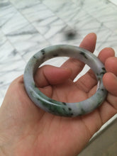 Load image into Gallery viewer, 55.3mm certified Type A 100% Natural dark green/purple Jadeite Jade bangle AC57-5788

