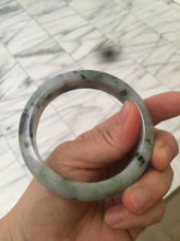 Load image into Gallery viewer, 55.3mm certified Type A 100% Natural dark green/purple Jadeite Jade bangle AC57-5788
