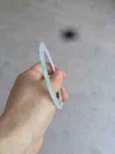 Load image into Gallery viewer, 57.5mm certified Type A 100% Natural sunny green/purple thin flat style Jadeite jade bangle AR19-4577
