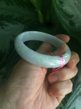 Load image into Gallery viewer, 56.3mm certified 100% natural Type A light green/white jadeite jade bangle Z9-3447
