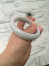 Load image into Gallery viewer, 56.3mm certified 100% natural Type A light green/white jadeite jade bangle Z9-3447

