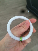 Load image into Gallery viewer, 55.2mm Certified 100% natural Type A green/purple/white round cut jadeite jade bangle R79-1885
