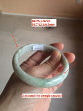 Load image into Gallery viewer, Sale! Certified type A 100% 55-61mm Natural green/white/purple Jadeite bangle group AG6
