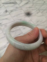 Load image into Gallery viewer, 55.5 mm Certified type A 100% Natural sunny green/white (白底青)/purple Jadeite bangle H160-1843

