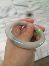 Load image into Gallery viewer, 56.4mm Type A 100% Natural light green  Jadeite Jade bangle Q32
