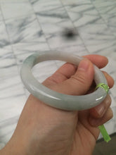 Load image into Gallery viewer, 56.4mm Type A 100% Natural light green  Jadeite Jade bangle Q32
