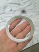 Load image into Gallery viewer, 54.9mm certified Type A 100% Natural icy green/white super thin Jadeite bangle Q33-0414

