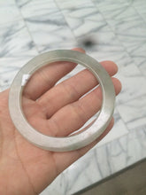 Load image into Gallery viewer, 54.9mm certified Type A 100% Natural icy green/white super thin Jadeite bangle Q33-0414
