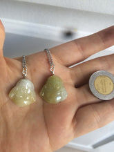 Load image into Gallery viewer, 100% Natural type A yellow happy buddha jadeite Jade pendant necklace AM19
