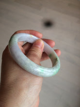 Load image into Gallery viewer, 58mm Certified Type A 100% Natural sunny green/purple Jadeite Jade bangle N84-0624

