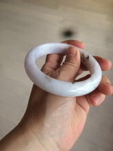 Load image into Gallery viewer, 59.4mm Certified type A 100% Natural light green/light purple/white Jadeite bangle J109-0514
