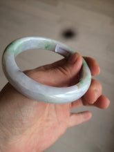 Load image into Gallery viewer, 58mm Certified Type A 100% Natural sunny green/purple Jadeite Jade bangle N84-0624
