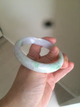 Load image into Gallery viewer, 58mm Certified Type A 100% Natural sunny green/purple Jadeite Jade bangle N84-0624

