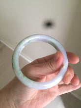 Load image into Gallery viewer, 58mm Certified Type A 100% Natural sunny green/purple Jadeite Jade bangle N84-0624
