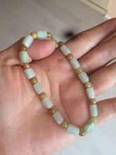 Load image into Gallery viewer, 100% natural type A icy green/purple jadeite jade beads bracelet AQ83

