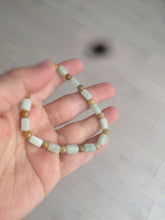 Load image into Gallery viewer, 100% natural type A icy green/purple jadeite jade beads bracelet AQ83
