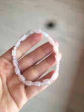 Load image into Gallery viewer, 100% natural type A icy green/purple jadeite jade beads bracelet AQ83
