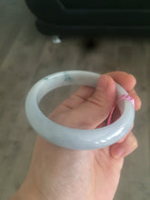 Load image into Gallery viewer, 56mm Type A 100% Natural green/white Jadeite Jade bangle Z15
