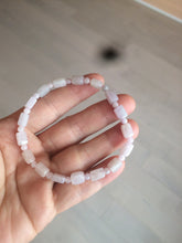 Load image into Gallery viewer, 100% natural type A icy green/purple jadeite jade beads bracelet AQ83
