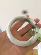 Load image into Gallery viewer, Sale! 57.4 mm Certified Type A 100% Natural green/purple/yellow(福禄寿) Jadeite Jade bangle Q92-2410
