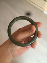 Load image into Gallery viewer, 59mm 100% Natural dark green/black nephrite Jade(碧玉)  bangle HF16
