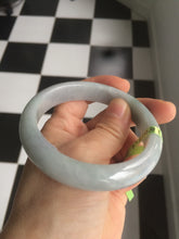 Load image into Gallery viewer, 57mm certificated Type A 100% Natural light green Jadeite Jade bangle L88-1110
