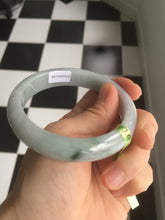 Load image into Gallery viewer, 57mm certificated Type A 100% Natural light green Jadeite Jade bangle L88-1110
