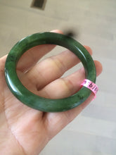 Load image into Gallery viewer, 50.8 mm 100% Natural dark green nephrite Jade (碧玉) bangle R11
