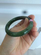 Load image into Gallery viewer, 50.8 mm 100% Natural dark green nephrite Jade (碧玉) bangle R11
