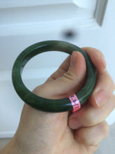 Load image into Gallery viewer, 50.8 mm 100% Natural dark green nephrite Jade (碧玉) bangle R11
