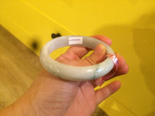 Load image into Gallery viewer, 56mm Type A 100% Natural green/white Jadeite Jade bangle Z15
